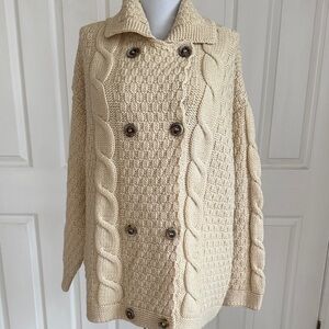 Cream Cable Knit Cardigan